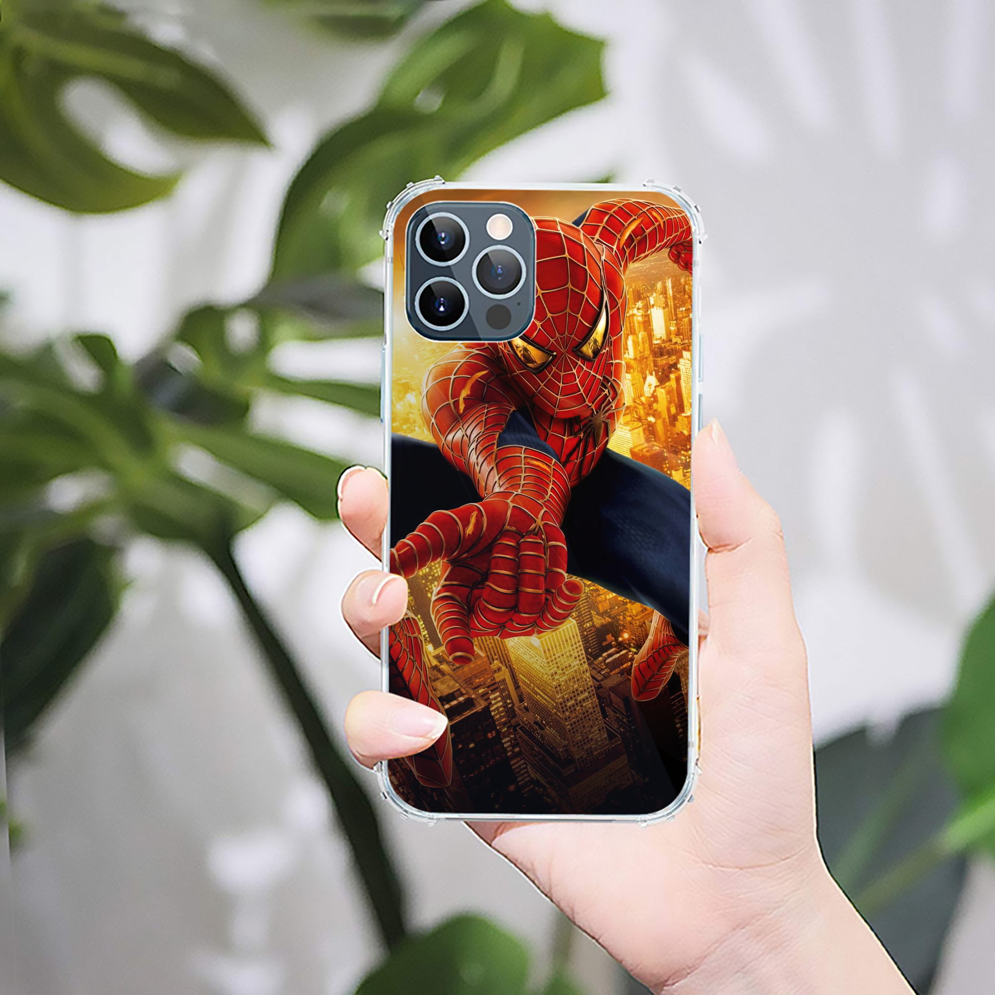 （画像用） Spider Man スパイダーマン 【iPhone 12シリーズ対応】透明スマホケース（クリアソフトケース）
